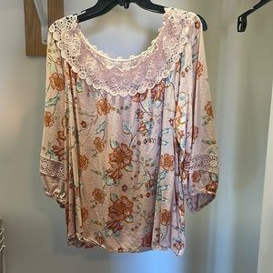 Pink floral shirt brand new